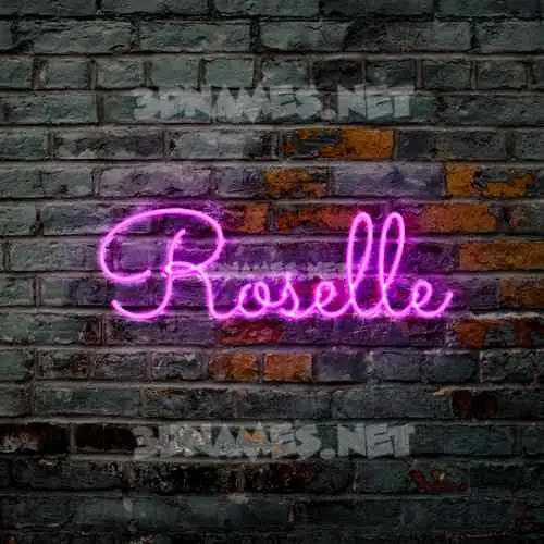 roselle in Pink Neon style - 3D name wallpaper roselle in Pink Neon style - 3D name wallpaper