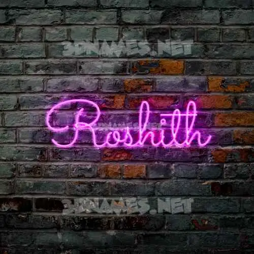 roshith in Pink Neon style - 3D name wallpaper roshith in Pink Neon style - 3D name wallpaper
