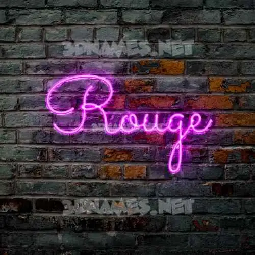 rouge in Pink Neon style - 3D name wallpaper rouge in Pink Neon style - 3D name wallpaper