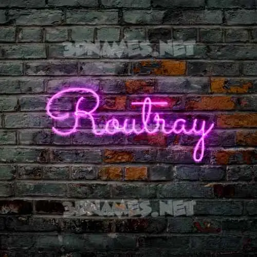 routray in Pink Neon style - 3D name wallpaper