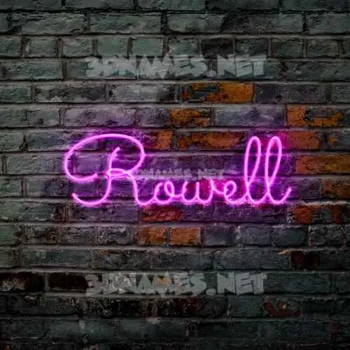 rowell in Pink Neon style - 3D name wallpaper rowell in Pink Neon style - 3D name wallpaper