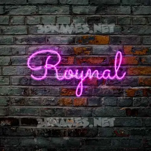roynal in Pink Neon style - 3D name wallpaper roynal in Pink Neon style - 3D name wallpaper