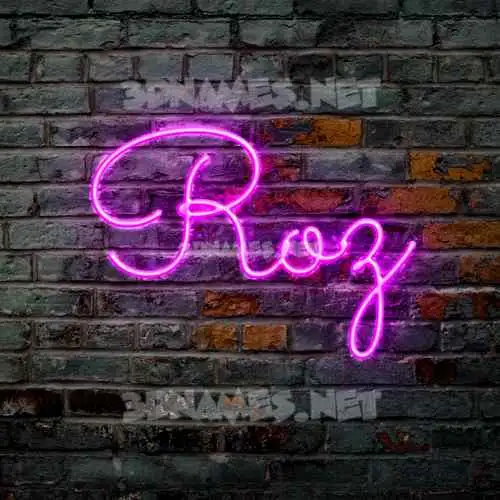 roz in Pink Neon style - 3D name wallpaper roz in Pink Neon style - 3D name wallpaper