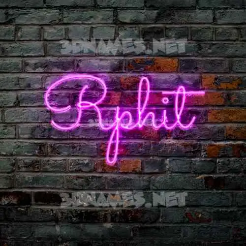 rphit in Pink Neon style - 3D name wallpaper rphit in Pink Neon style - 3D name wallpaper