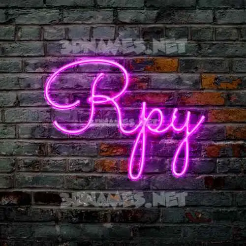 rpy in Pink Neon style - 3D name wallpaper