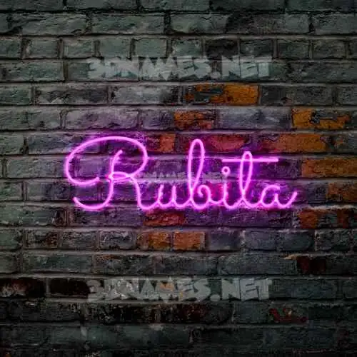 rubita in Pink Neon style - 3D name wallpaper rubita in Pink Neon style - 3D name wallpaper