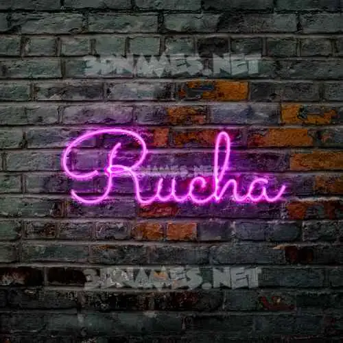 rucha in Pink Neon style - 3D name wallpaper rucha in Pink Neon style - 3D name wallpaper