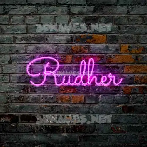 rudher in Pink Neon style - 3D name wallpaper rudher in Pink Neon style - 3D name wallpaper