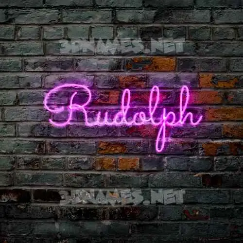 rudolph in Pink Neon style - 3D name wallpaper rudolph in Pink Neon style - 3D name wallpaper