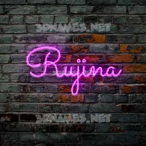 rujina in Pink Neon style - 3D name wallpaper rujina in Pink Neon style - 3D name wallpaper