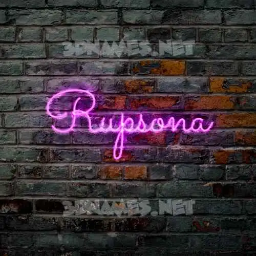 rupsona in Pink Neon style - 3D name wallpaper