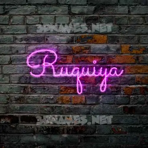 ruquiya in Pink Neon style - 3D name wallpaper ruquiya in Pink Neon style - 3D name wallpaper