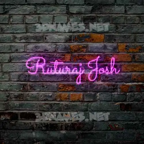 ruturaj josh in Pink Neon style - 3D name wallpaper ruturaj josh in Pink Neon style - 3D name wallpaper