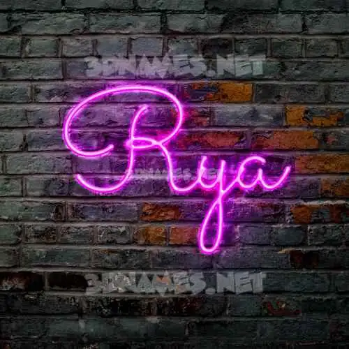 rya in Pink Neon style - 3D name wallpaper rya in Pink Neon style - 3D name wallpaper