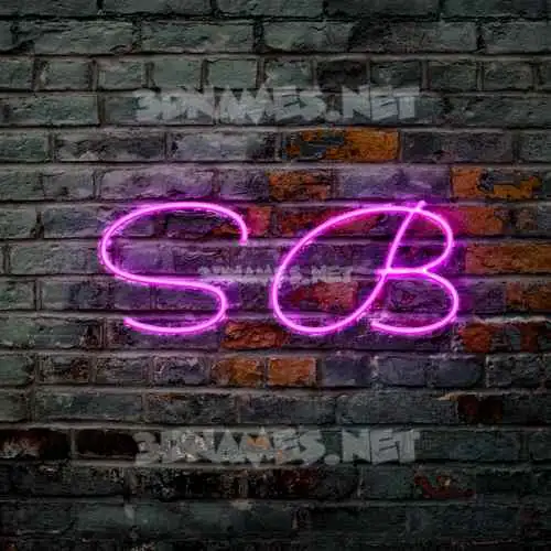 s b in Pink Neon style - 3D name wallpaper s b in Pink Neon style - 3D name wallpaper