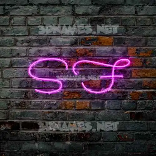 s f in Pink Neon style - 3D name wallpaper