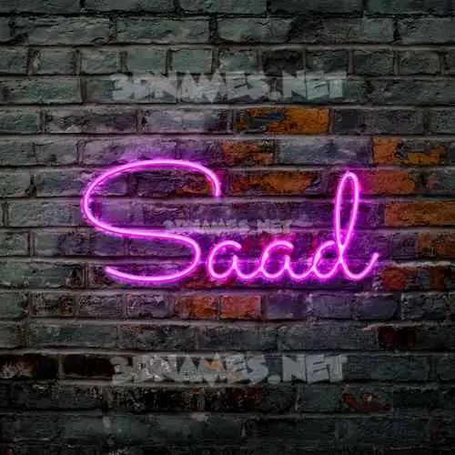 saad in Pink Neon style - 3D name wallpaper saad in Pink Neon style - 3D name wallpaper