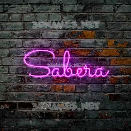 sabera in Pink Neon style - 3D name wallpaper sabera in Pink Neon style - 3D name wallpaper