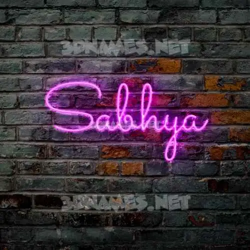 sabhya in Pink Neon style - 3D name wallpaper sabhya in Pink Neon style - 3D name wallpaper