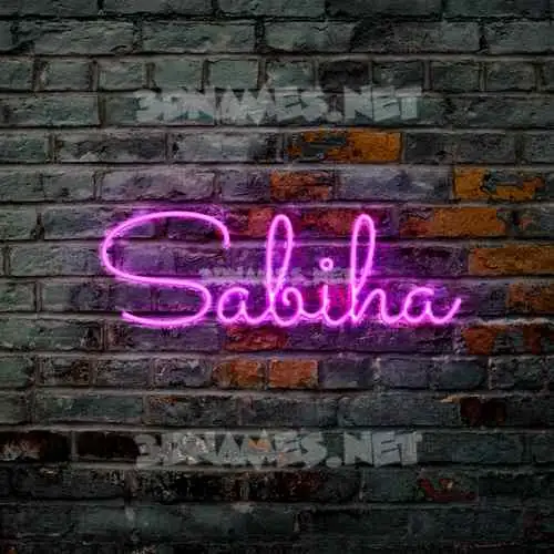sabiha in Pink Neon style - 3D name wallpaper sabiha in Pink Neon style - 3D name wallpaper