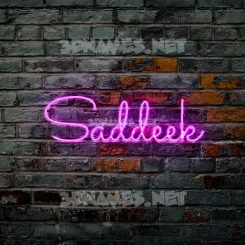 saddeek in Pink Neon style - 3D name wallpaper saddeek in Pink Neon style - 3D name wallpaper