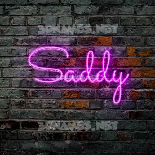 saddy in Pink Neon style - 3D name wallpaper