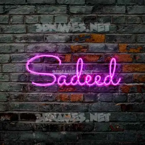 sadeed in Pink Neon style - 3D name wallpaper sadeed in Pink Neon style - 3D name wallpaper