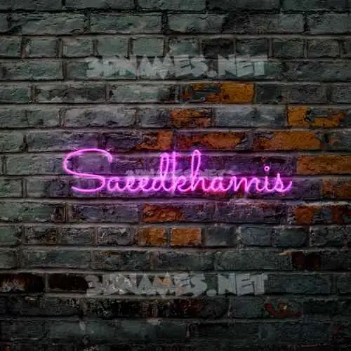 saeedkhamis in Pink Neon style - 3D name wallpaper saeedkhamis in Pink Neon style - 3D name wallpaper
