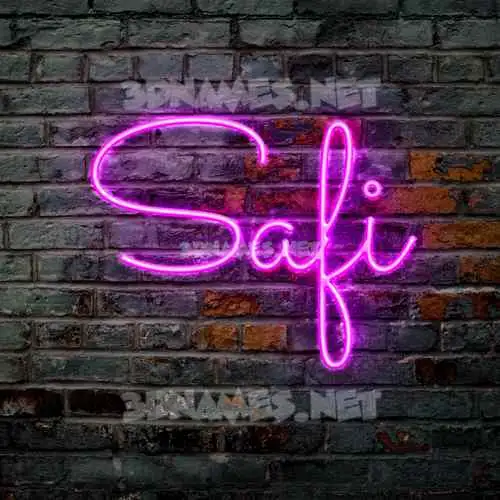 safi in Pink Neon style - 3D name wallpaper
