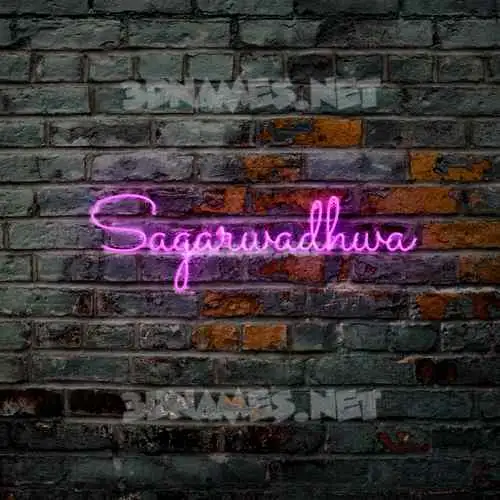 sagarwadhwa in Pink Neon style - 3D name wallpaper