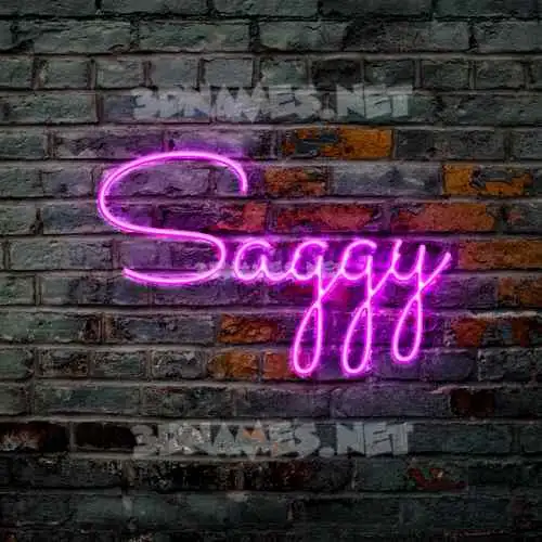 saggy in Pink Neon style - 3D name wallpaper saggy in Pink Neon style - 3D name wallpaper