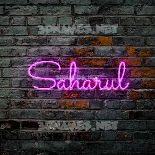 saharul in Pink Neon style - 3D name wallpaper saharul in Pink Neon style - 3D name wallpaper