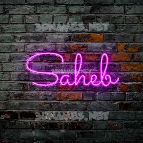 saheb in Pink Neon style - 3D name wallpaper saheb in Pink Neon style - 3D name wallpaper