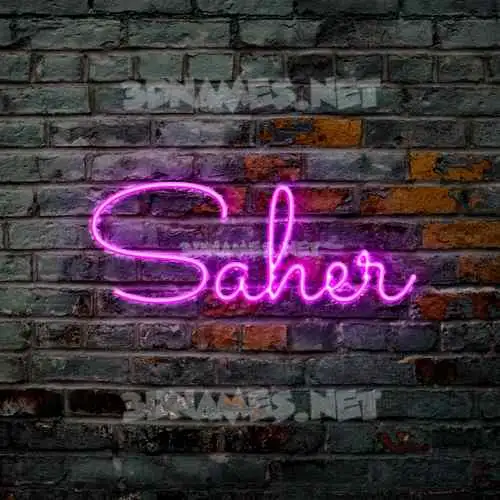 saher in Pink Neon style - 3D name wallpaper saher in Pink Neon style - 3D name wallpaper