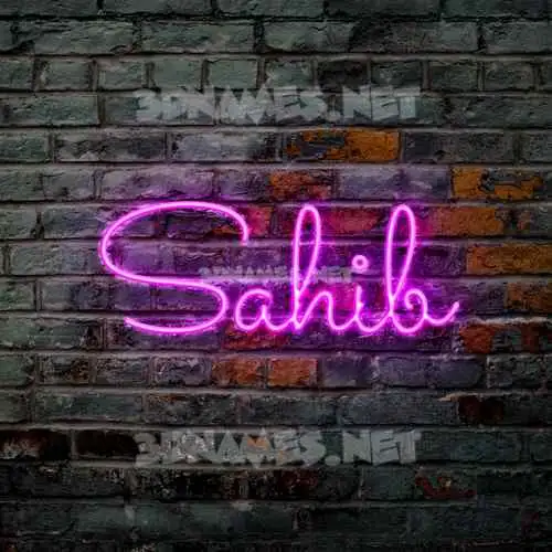 sahib in Pink Neon style - 3D name wallpaper sahib in Pink Neon style - 3D name wallpaper