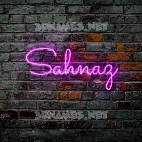 sahnaz in Pink Neon style - 3D name wallpaper sahnaz in Pink Neon style - 3D name wallpaper
