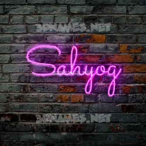 sahyog in Pink Neon style - 3D name wallpaper sahyog in Pink Neon style - 3D name wallpaper