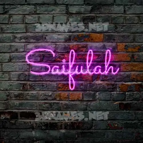 saifulah in Pink Neon style - 3D name wallpaper saifulah in Pink Neon style - 3D name wallpaper
