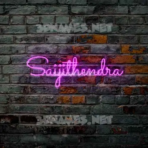 saijithendra in Pink Neon style - 3D name wallpaper saijithendra in Pink Neon style - 3D name wallpaper