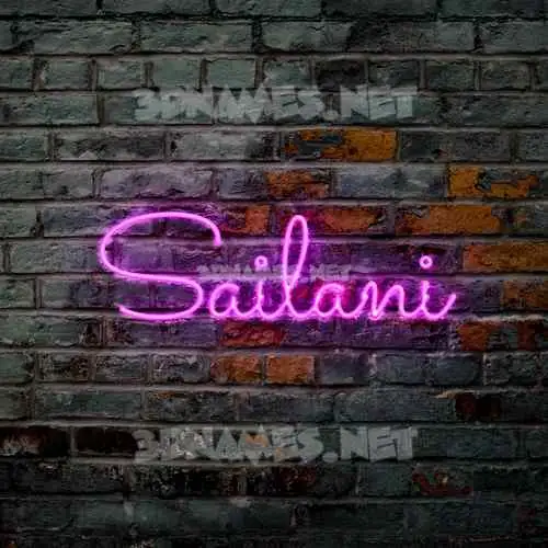 sailani in Pink Neon style - 3D name wallpaper