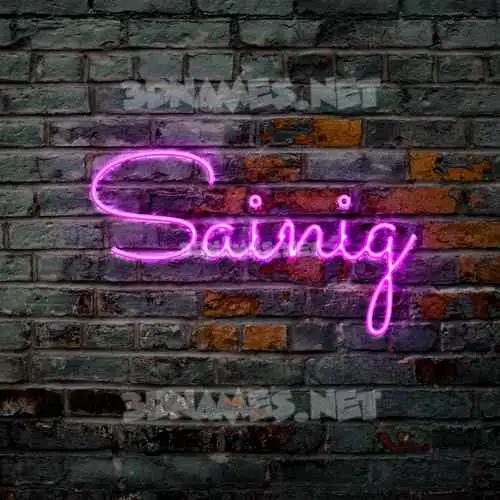 sainig in Pink Neon style - 3D name wallpaper sainig in Pink Neon style - 3D name wallpaper