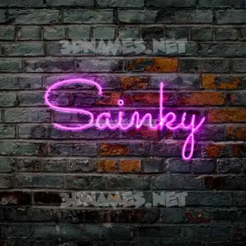 sainky in Pink Neon style - 3D name wallpaper sainky in Pink Neon style - 3D name wallpaper