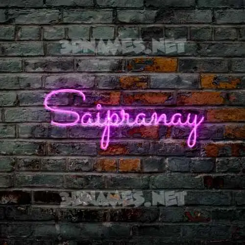 saipranay in Pink Neon style - 3D name wallpaper saipranay in Pink Neon style - 3D name wallpaper