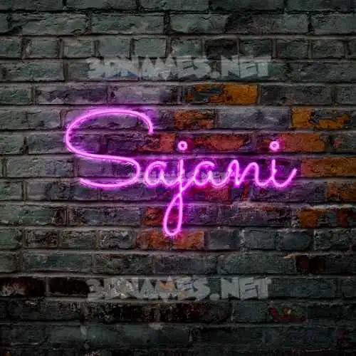sajani in Pink Neon style - 3D name wallpaper
