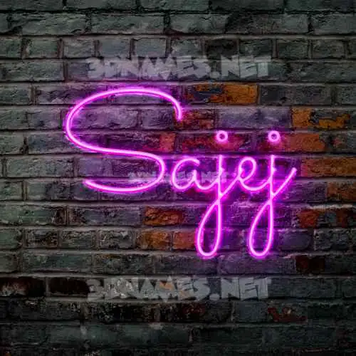 sajej in Pink Neon style - 3D name wallpaper sajej in Pink Neon style - 3D name wallpaper