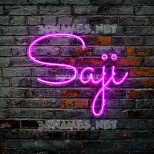 saji in Pink Neon style - 3D name wallpaper saji in Pink Neon style - 3D name wallpaper