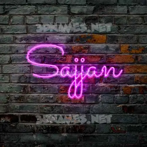 sajjan in Pink Neon style - 3D name wallpaper