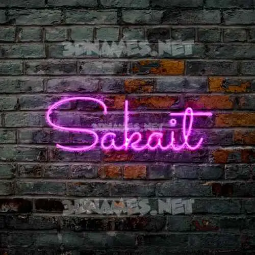 sakait in Pink Neon style - 3D name wallpaper sakait in Pink Neon style - 3D name wallpaper