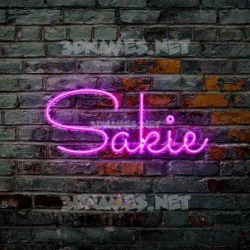 sakie in Pink Neon style - 3D name wallpaper sakie in Pink Neon style - 3D name wallpaper