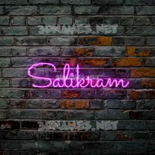 salikram in Pink Neon style - 3D name wallpaper salikram in Pink Neon style - 3D name wallpaper
